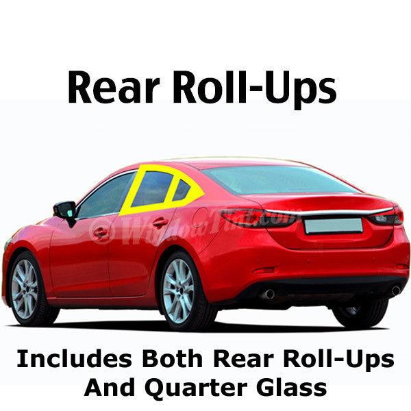 4 Door car rear roll ups window tinting kit