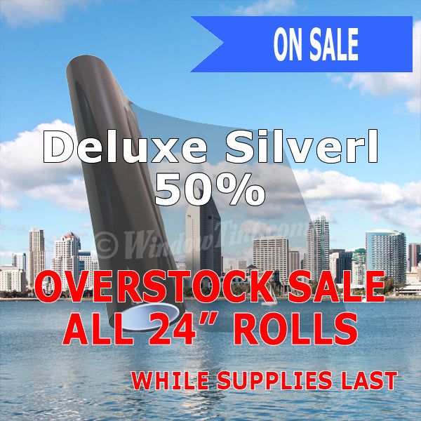 On Sale - Deluxe Silver Window Tinting Film 50% VLT