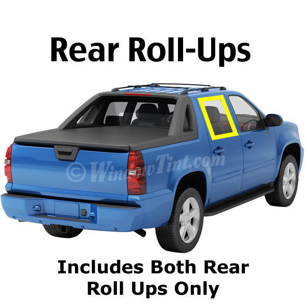 Crew Cab Truck rear roll ups window tinting kit