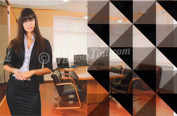 Black Checker Triangle Window Tinting Film