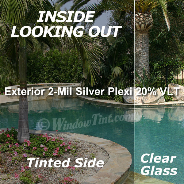 Exterior Plexi 2 Mil Silver 20% VLT Window Tinting Film