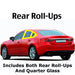 4 Door car rear roll ups window tinting kit