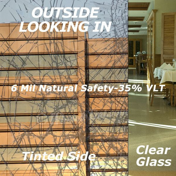 6 Mil Natural 35% VLT Safety Window Tinting Film