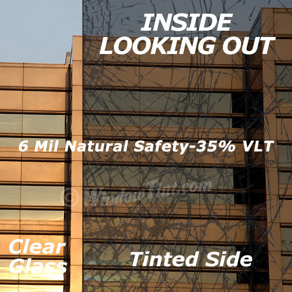 6 Mil Natural 35% VLT Safety Window Tinting Film