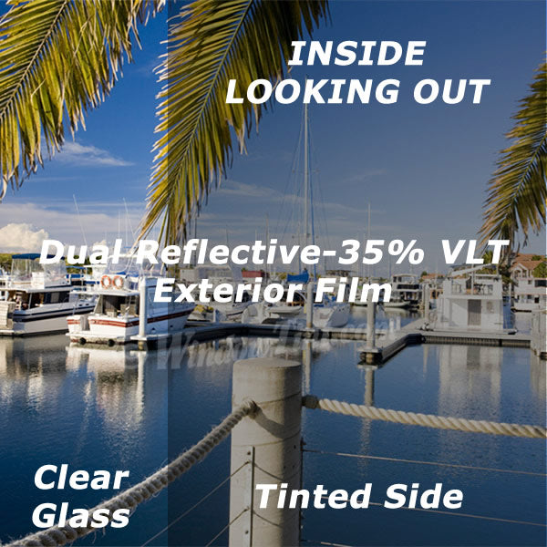Dual Reflective Exterior Window Tinting Film