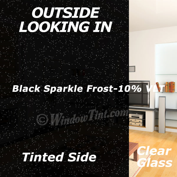 Black Sparkle Frost Window Tinting Film 47" Wide Roll