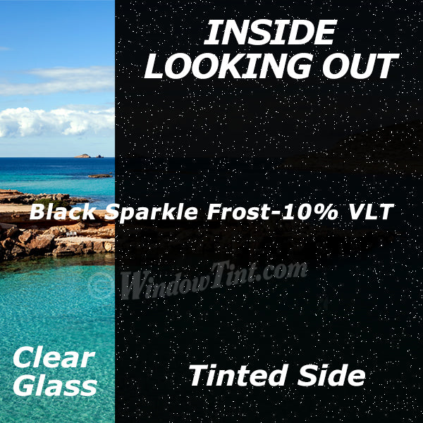 Black Sparkle Frost Window Tinting Film 47" Wide Roll