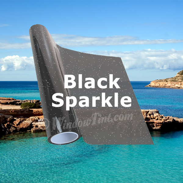 Black Sparkle Frost Window Tinting Film 47" Wide Roll