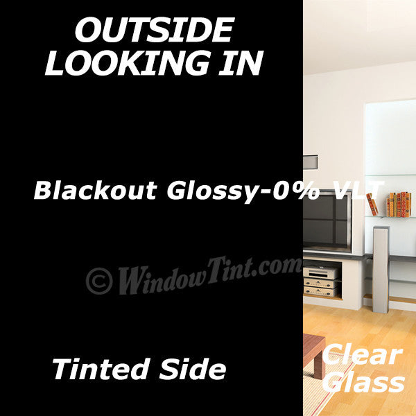 Blackout Glossy Window Tinting Film