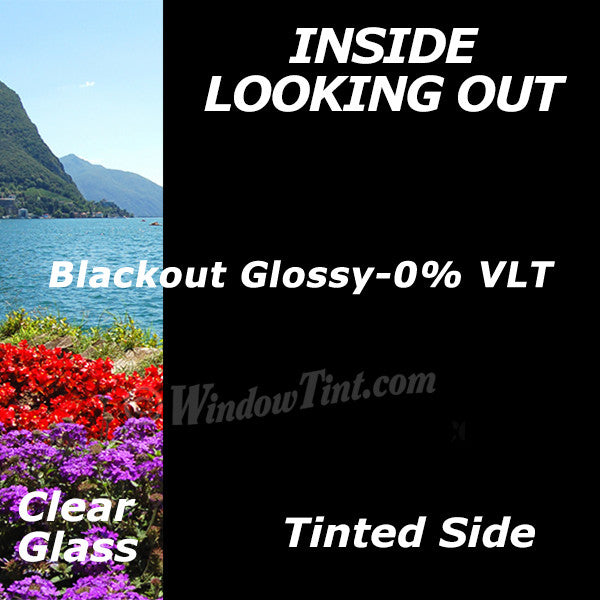 Blackout Glossy Window Tinting Film —
