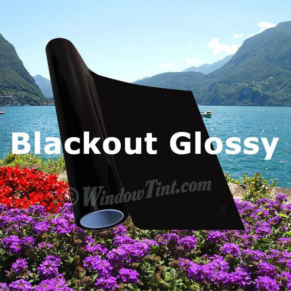 Blackout Glossy Window Tinting Film —