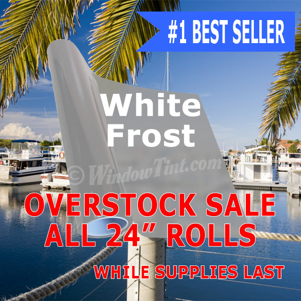 White Frost Window Tinting Film Overstock Sale