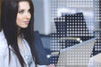 White Checker Gradient Dot 50" Wide Roll